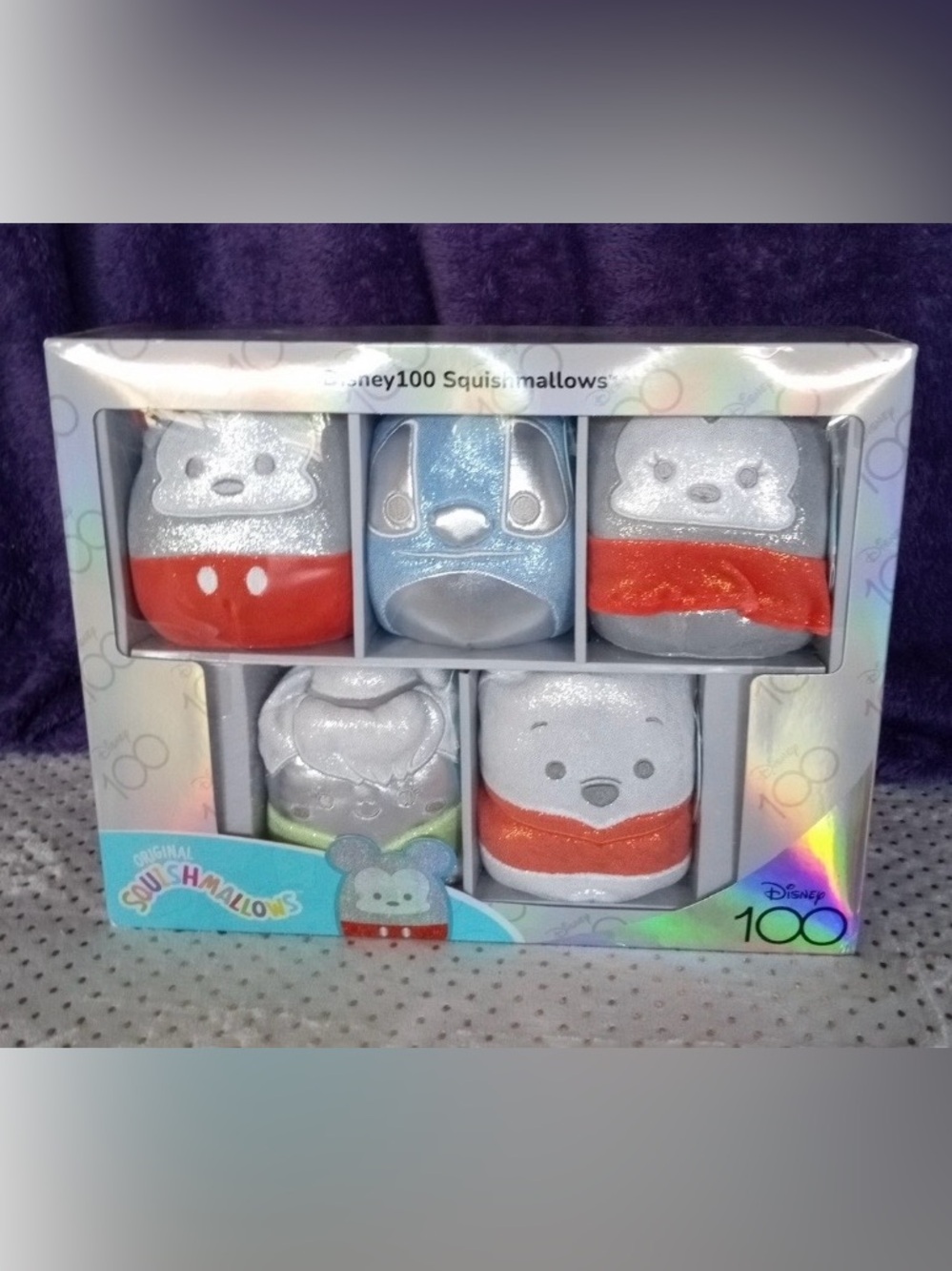 New Disney 100 Limited Edition Squishmallows 5 Pack Collectors Set Plush Set